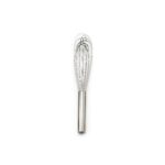 mini whisk on white backround with stainless handle