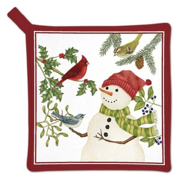Feathered Friends Snowman Potholder