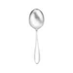 Betsy Ross casserole spoon silverware made in the USA shown on a white background.