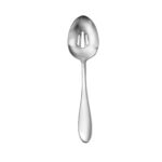 Betsy Ross pierced serving spoon shown on a white background.