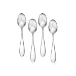 Betsy Ross demitasse spoon set of 4 shown on a white background.