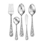 Calavera shown on a white background. ra 5-piece Serving Set flatware made in the USA