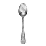 Celtic Irish pierced serving spoon flatware made in the USA shown on a white background.