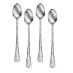 Earth Ice Tea Spoons set of 4 on white background.