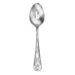 Earth Serving Spoon Pierced on white background.