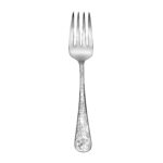 Earth cold meat fork on white background.
