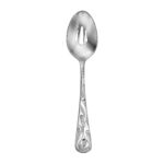 Flame Serving Spoon Pierced shown on a white background.