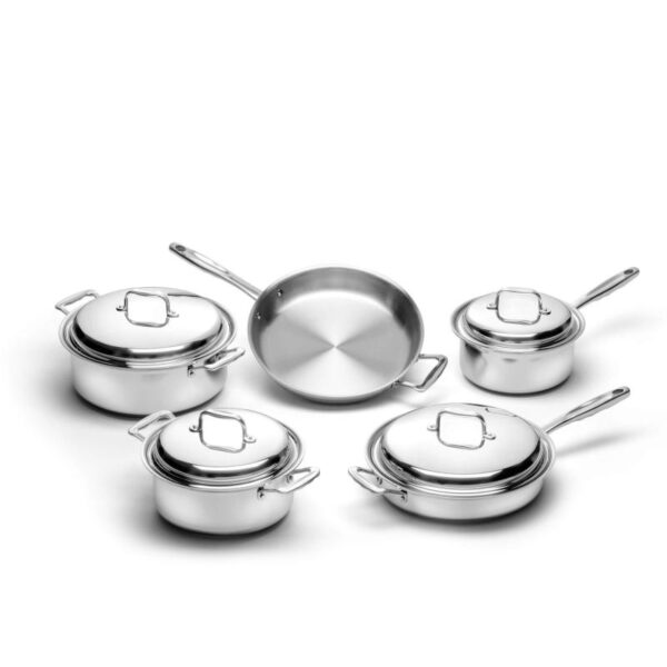 Liberty Tabletop Cookware Collection – 9 Piece Stainless Steel Cookware Set