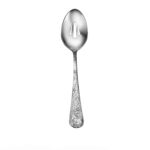 Holidays flatware pierced table spoon on white background