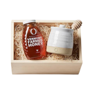 Farmhouse Pottery Honey and Beehive Honey Pot gift set