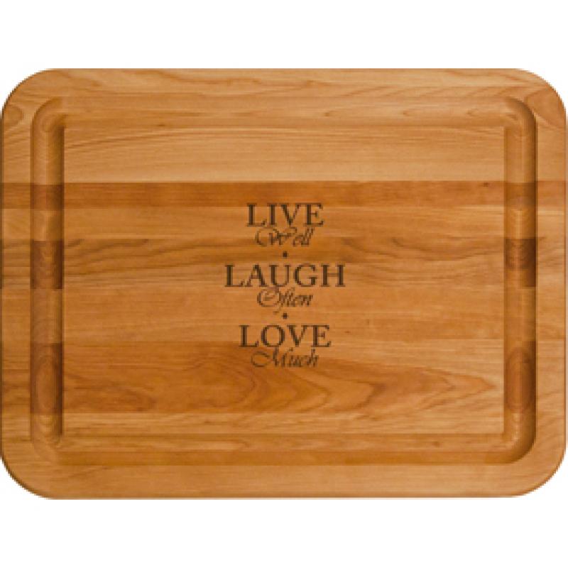 Live laugh love cutting board