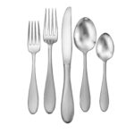 Mallory flatware 5-piece place setting made in USA shown on a white background.