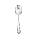 Martha solid serving spoon on white background.