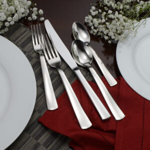 Modern America with Solid Dinner Knife Place Setting on decorative table