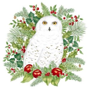 Owl Towel shown on a white background