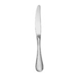 satin pearl dinner knife made in USA shown on a white background