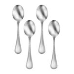 pearl soup spoon set of 4 made in America shown on white background