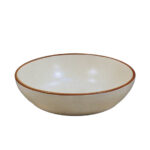 serving bowl in American sandstone shown on white background