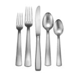 Satin America flatware set made in USA shown on white background