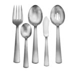 Satin America serving set shown on a white background