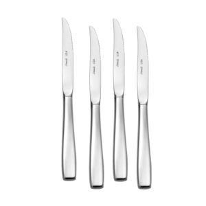 satin america steak knife set of 4 made in usa shown on a white background