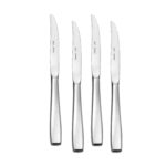 Satin America Flatware steak knife set of 4 shown on a white background