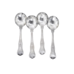 Sheffield Soup Spoon Set of 4 on white background.