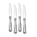 Sheffield steak knife set of 4 American flatware on white background.