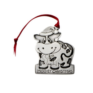 mooey cow christmas ornament