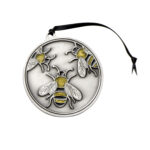 pewter Honey Bee flatware ornament shown on white background