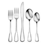 Susanna 5-iece Place setting flatware shown on a white background.