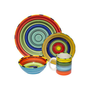 Acapulco multicolored dinnerware set