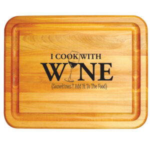 Cook with wine cutting board