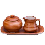 brown sugar and creamer set brownstone shown on a white background