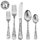 Earth flatware 5 piece se on white background.t