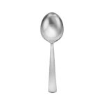 satin america casserole or berry spoon made in the usa shown on a white background