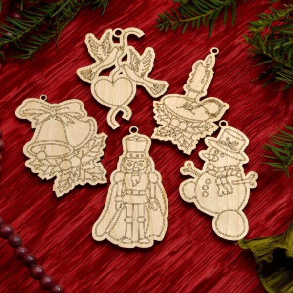 Wooden Holiday Ornaments
