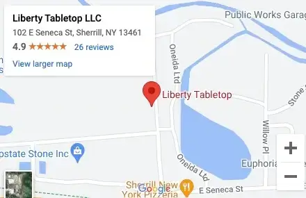 Liberty Tabletop location in google maps
