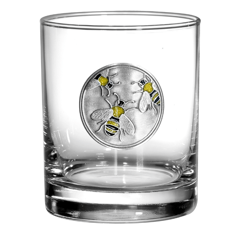 Honey Bee Silver City Glass Set of 4 Liberty Tabletop Glassware Made in USA