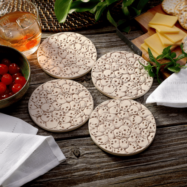 Calavera (Skull) Coasters Set of 4