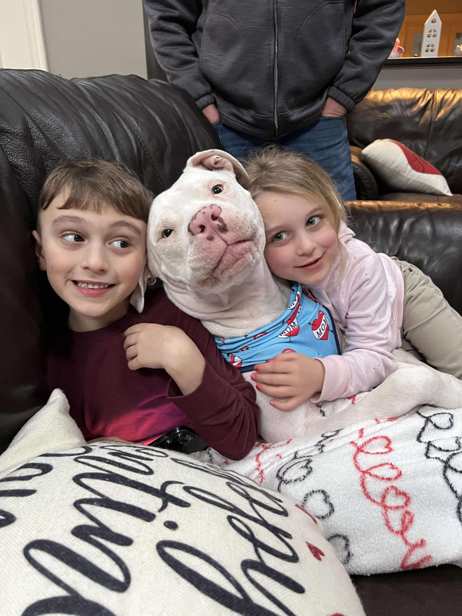 Oliver with the Grand Kids