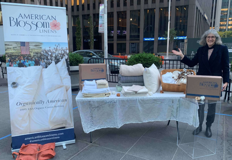 Janet Wischnia of American Bossom Linens in New York City on the Set of Fox & Fiends