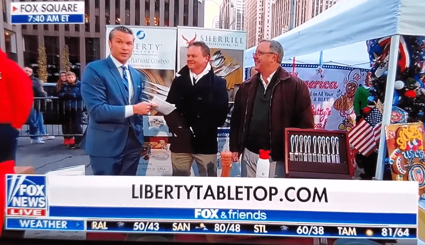 Liberty Tabletop Co-Owners Featured on Fox & Friends