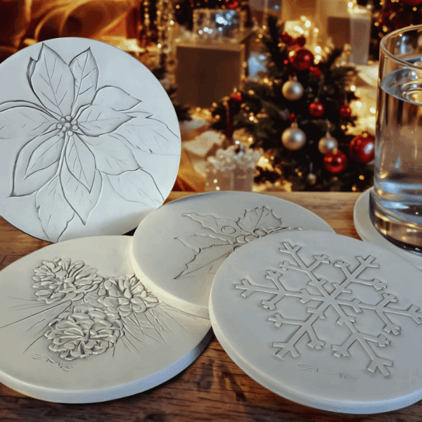 Holiday Drink Coasters Set of 4