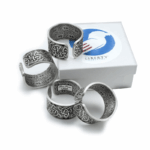 Celtic rings napkin on white