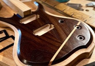 Wooden Electric Guitar Built from CNC Machine